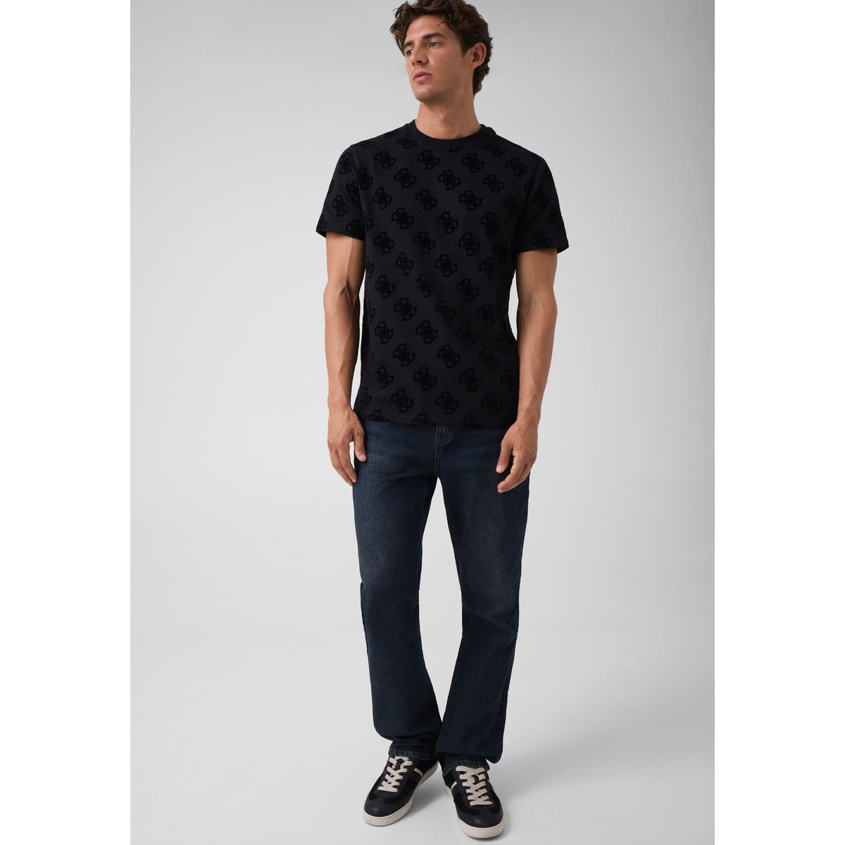 T-Shirt Avec Logo 4G Imprimé noir, GUESS