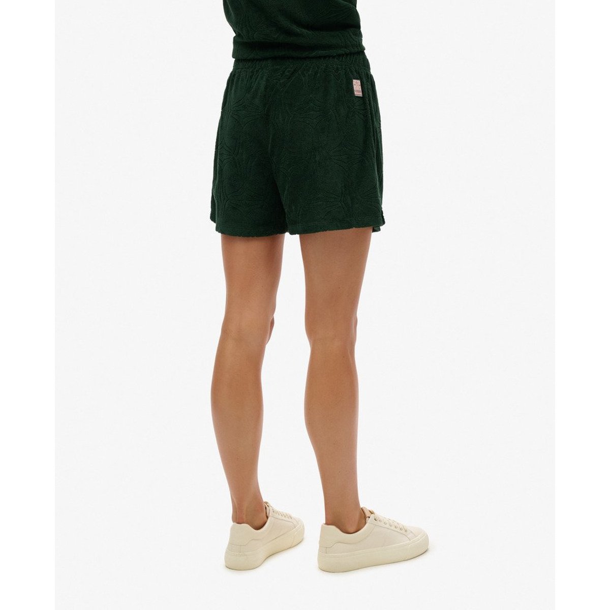 Short en éponge Country Club vert émail, SUPERDRY