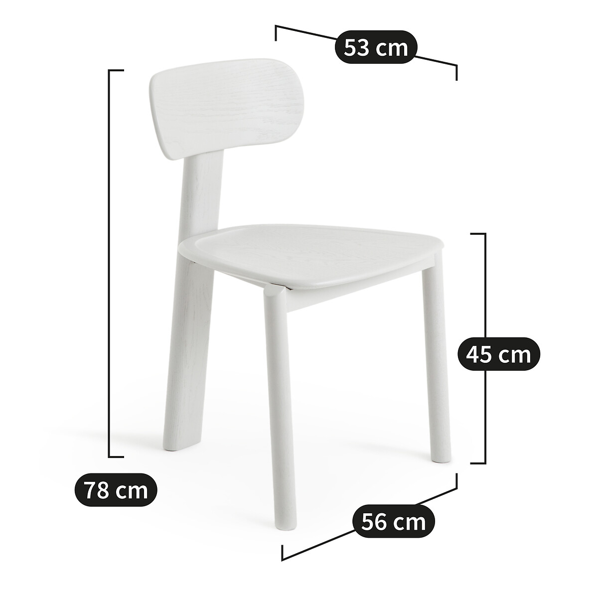 Fauteuil de table chêne et plaqué MARAIS noir, AM.PM X EMMANUEL GALLINA
