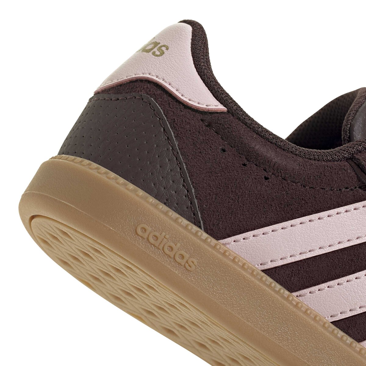 Baskets en cuir BREAKNET SLEEK marron/rose, ADIDAS SPORTSWEAR