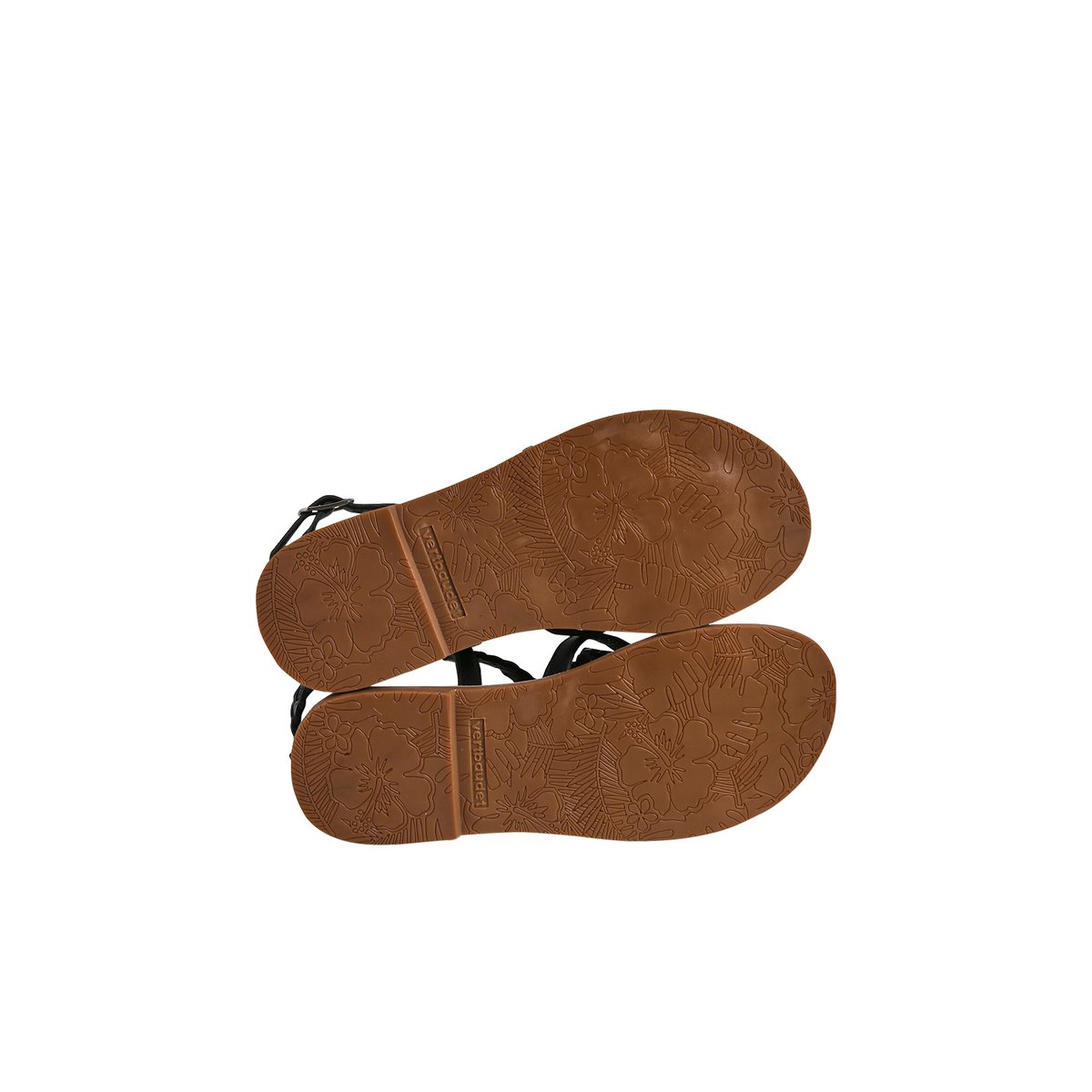 Sandales brides croisées cuir collection maternelle lot noir, VERTBAUDET