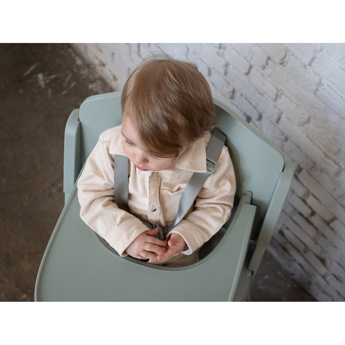 Chaise haute évolutive + tablette EVOSIT menthe, CHILDHOME
