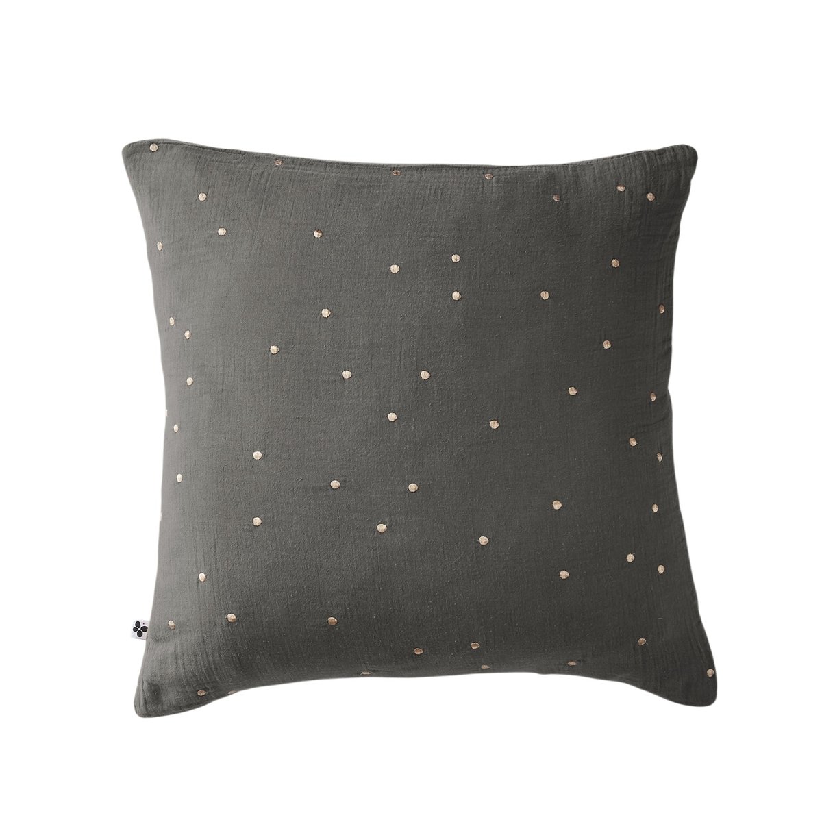 Taie d'oreiller Gaze de Coton Gaia Chic gris_anthr, EDEN