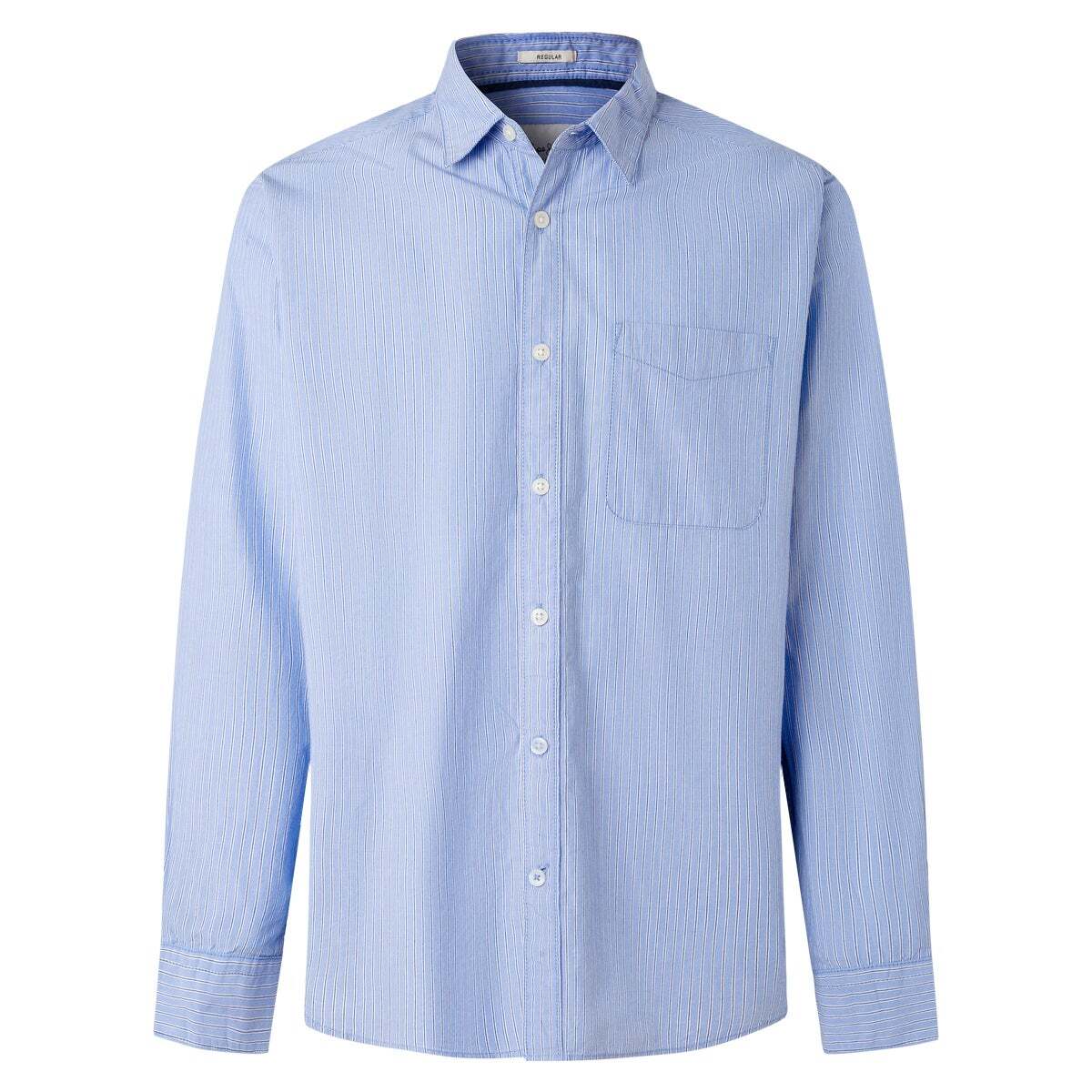 Chemise Coupe Regular À Rayures En Popeline bleu azur, PEPE JEANS