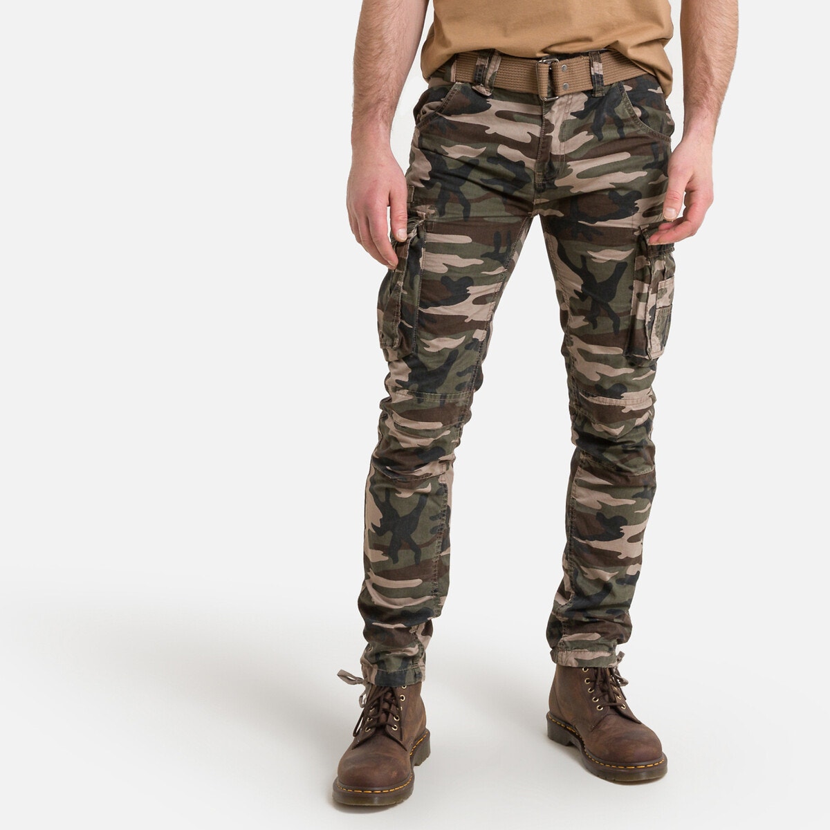 Pantalon cargo avec ceinture Tr Ranger 70 camouflage, SCHOTT