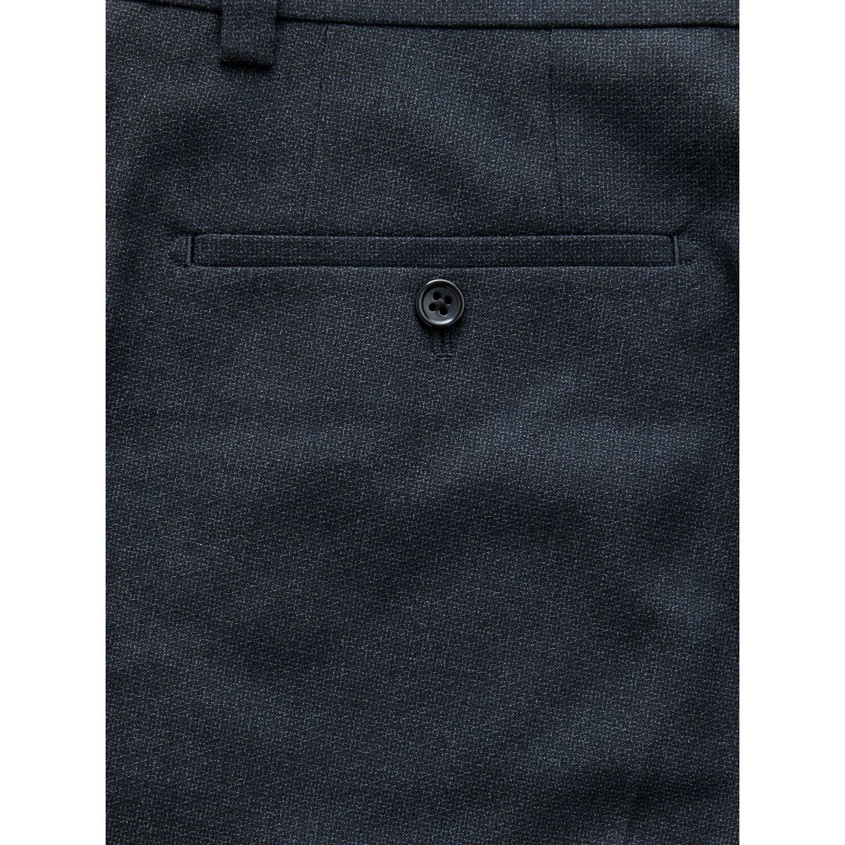 Pantalon habillé à taille élastique côté bleu marine, NEXT
