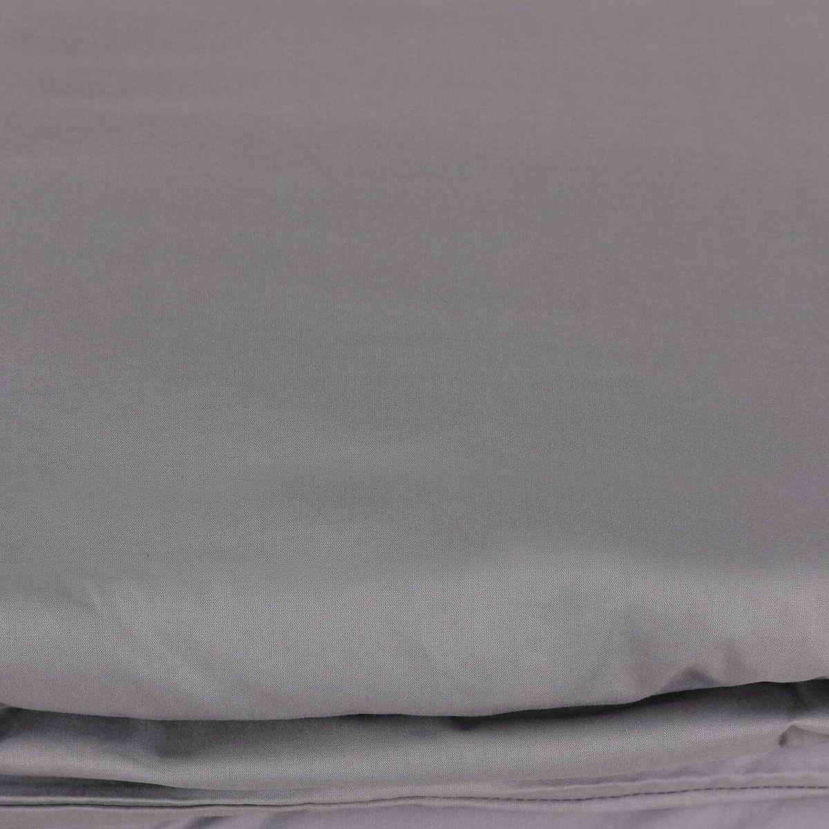 Parure housse de couette coton unie, Plain gris, C DESIGN HOME TEXTILE