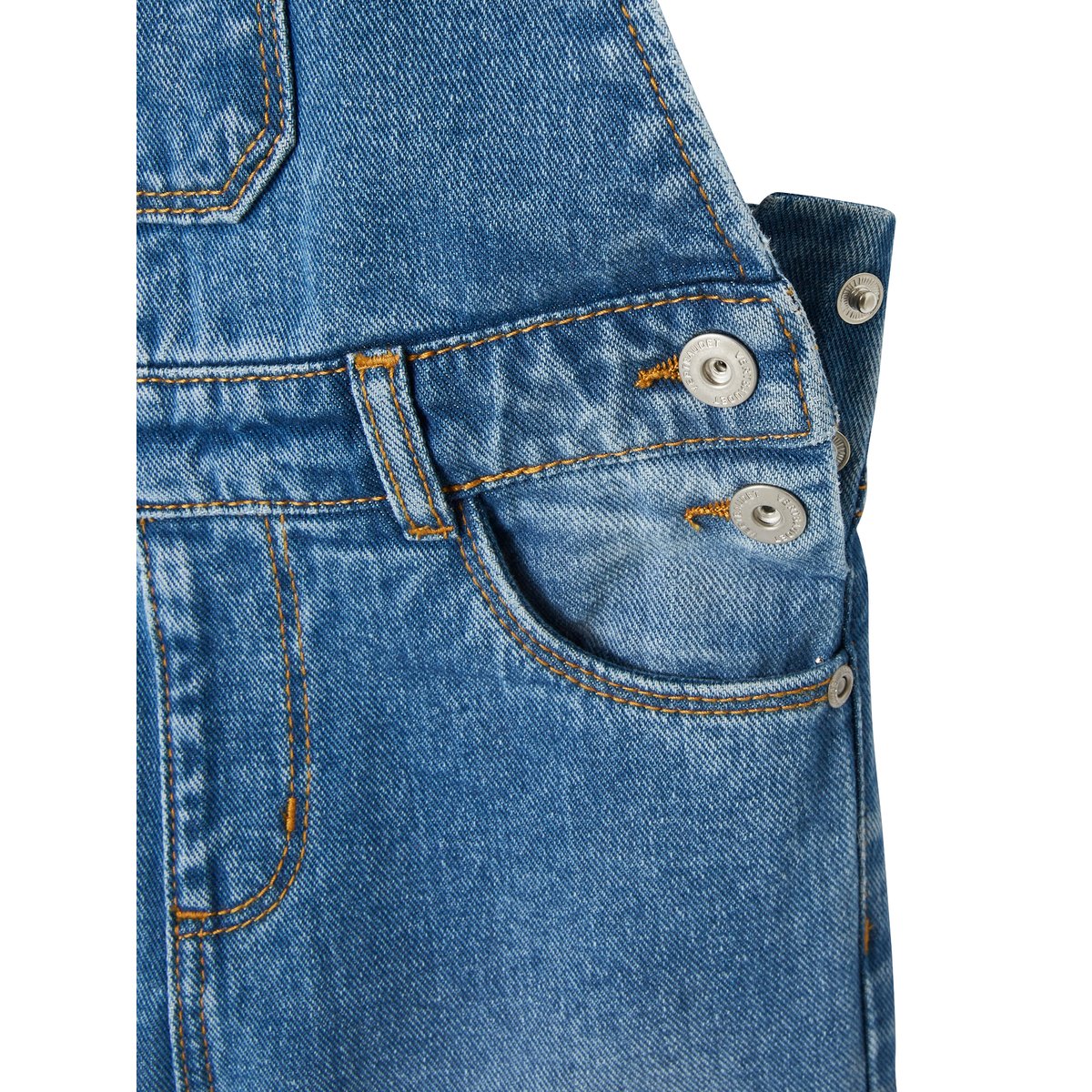 Salopette en jean stone, VERTBAUDET