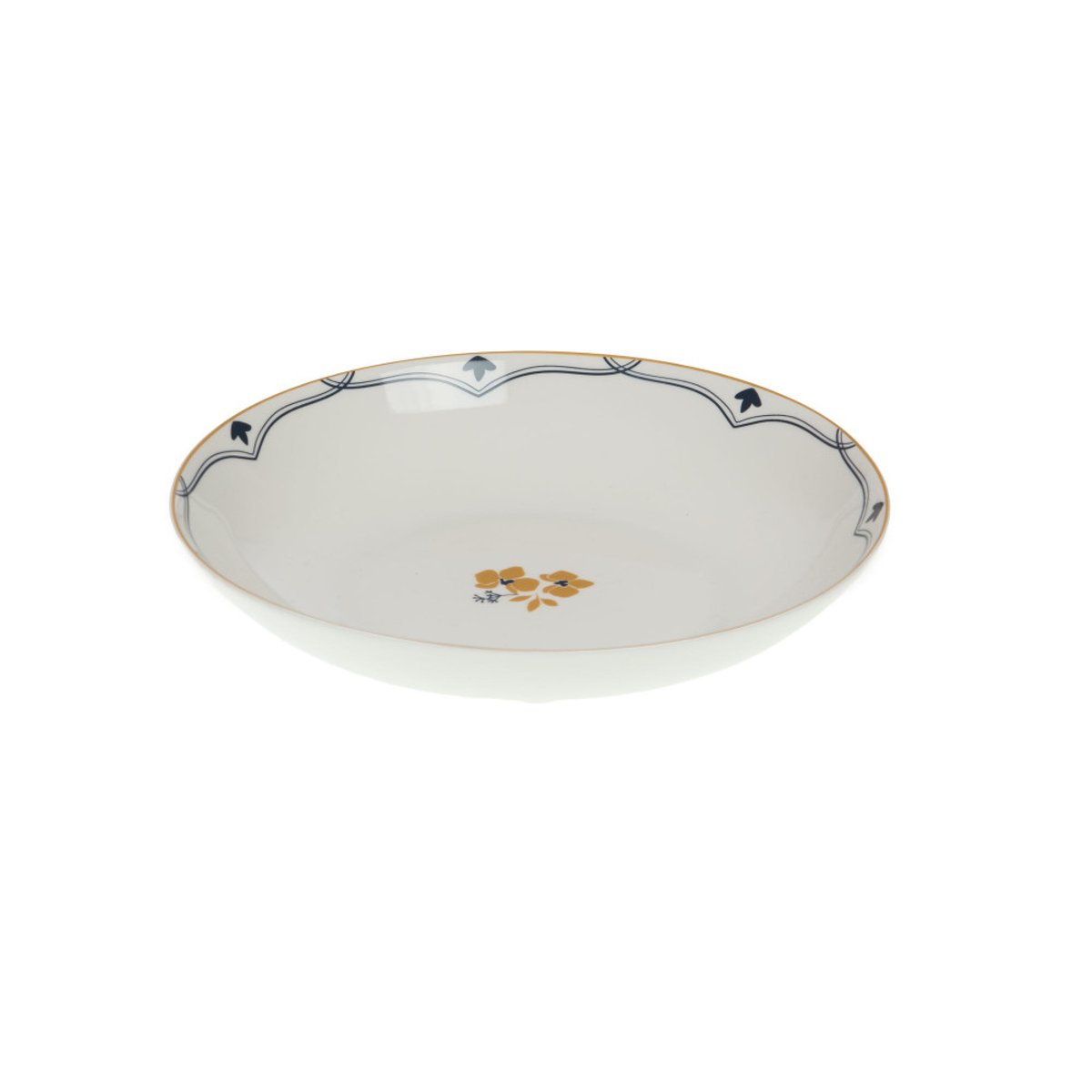Assiette creuse Poésie 20 cm (lot de 6) blanc, AMADEUS
