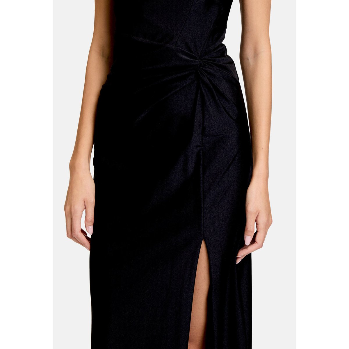Robe de soirée à fronce noir, VERA MONT