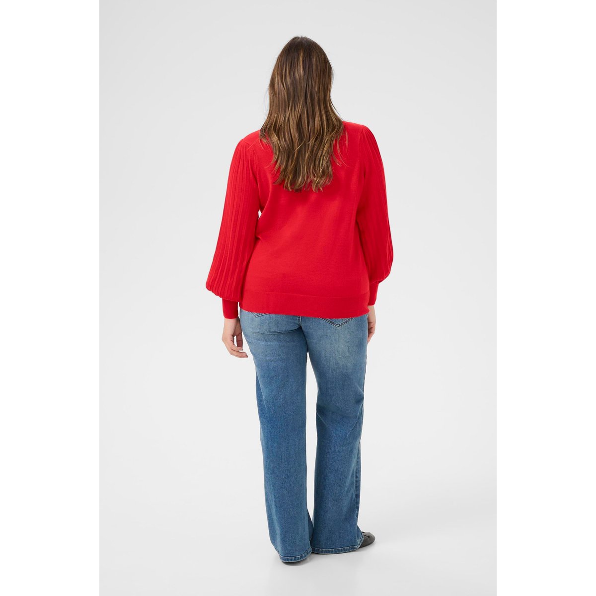 Pullover tricoté rouge haute red, KAFFE CURVE