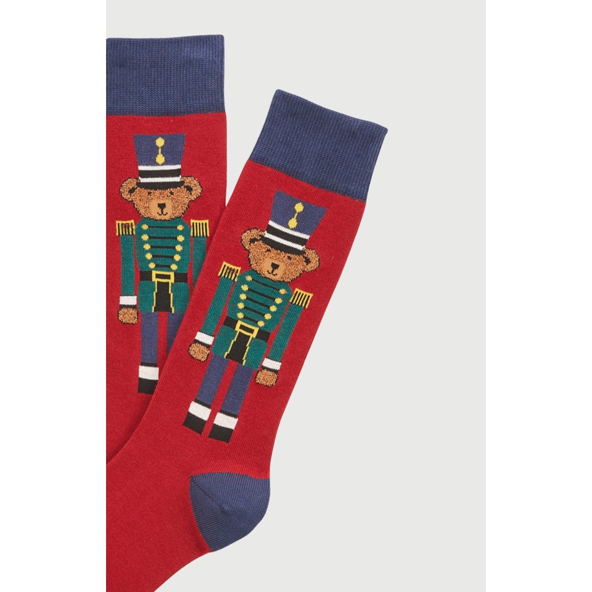 Chaussettes en coton imprimé Teddy Casse-noisette Bordeaux bordeaux, ARTHUR