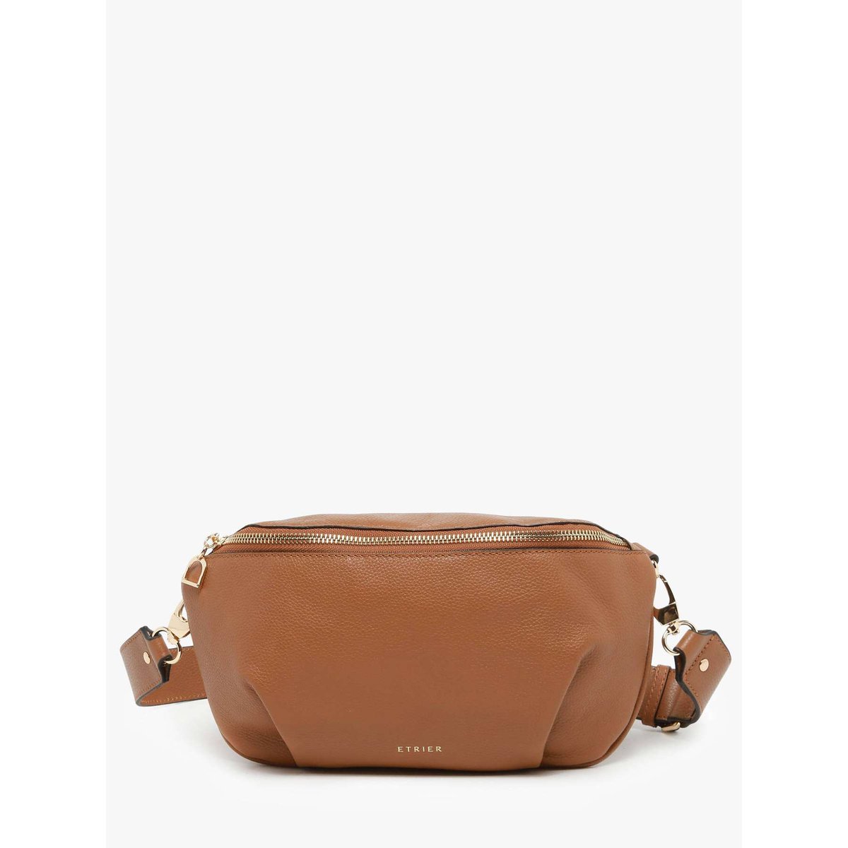 Sac banane L Tradition cuir camel, ETRIER