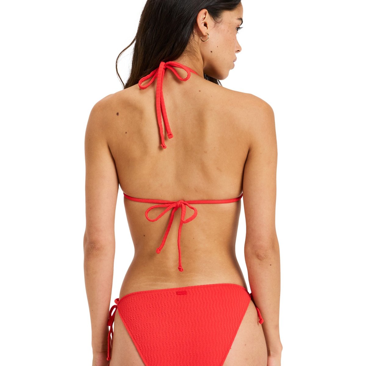 Haut de maillot de bain bikini triangle LAGOS TIKI TRI. rouge tomato, ROXY