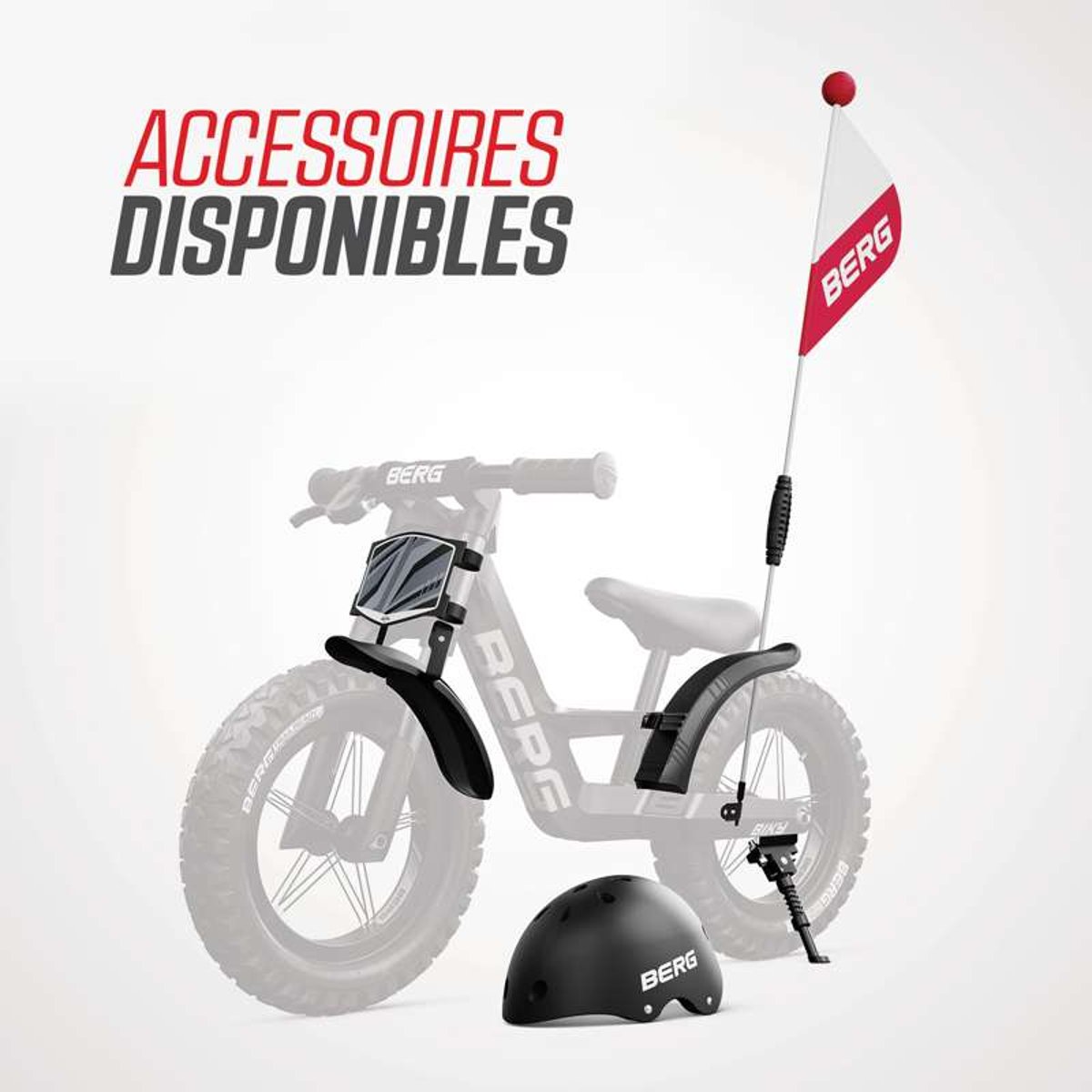 Draisienne pour Enfants, 2,5+ Ans, 12 Pouces, Biky Cross red, BERG TOYS