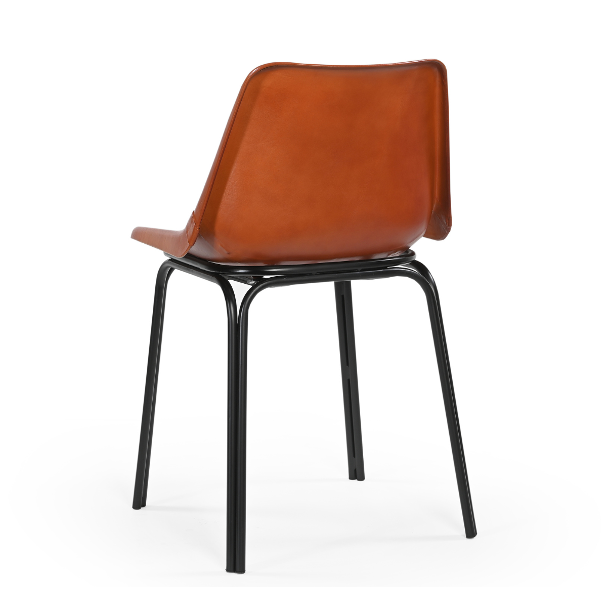 Chaise en cuir L45 cm - ROCKIE noir, SIGNATURE