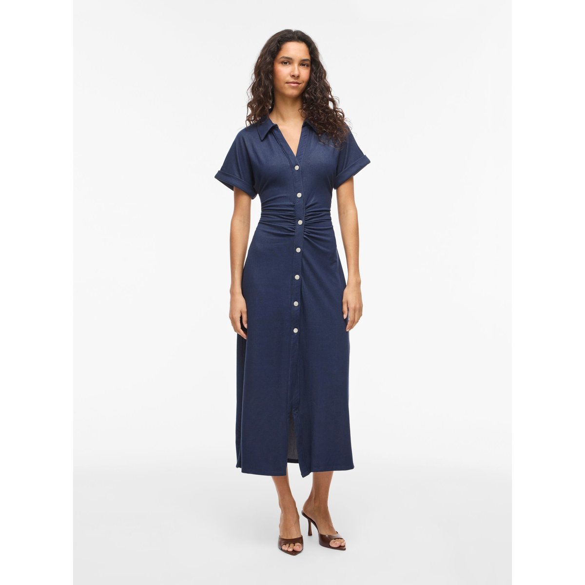 Robe Mi-Longue dark blue denim, VILA