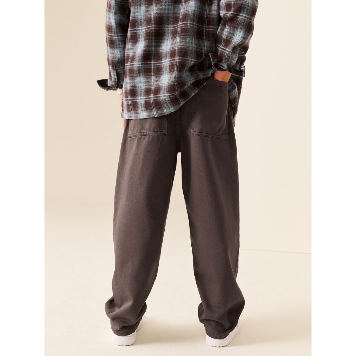 Pantalon bouffant fuselé à enfiler marron, NEXT