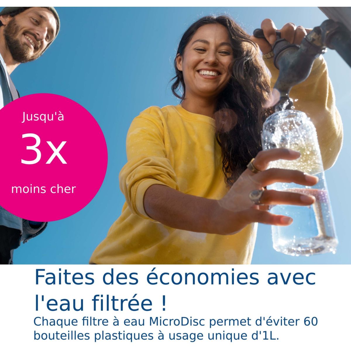 Gourde filtrante filtrante Vital bleu clair couleur unique, BRITA