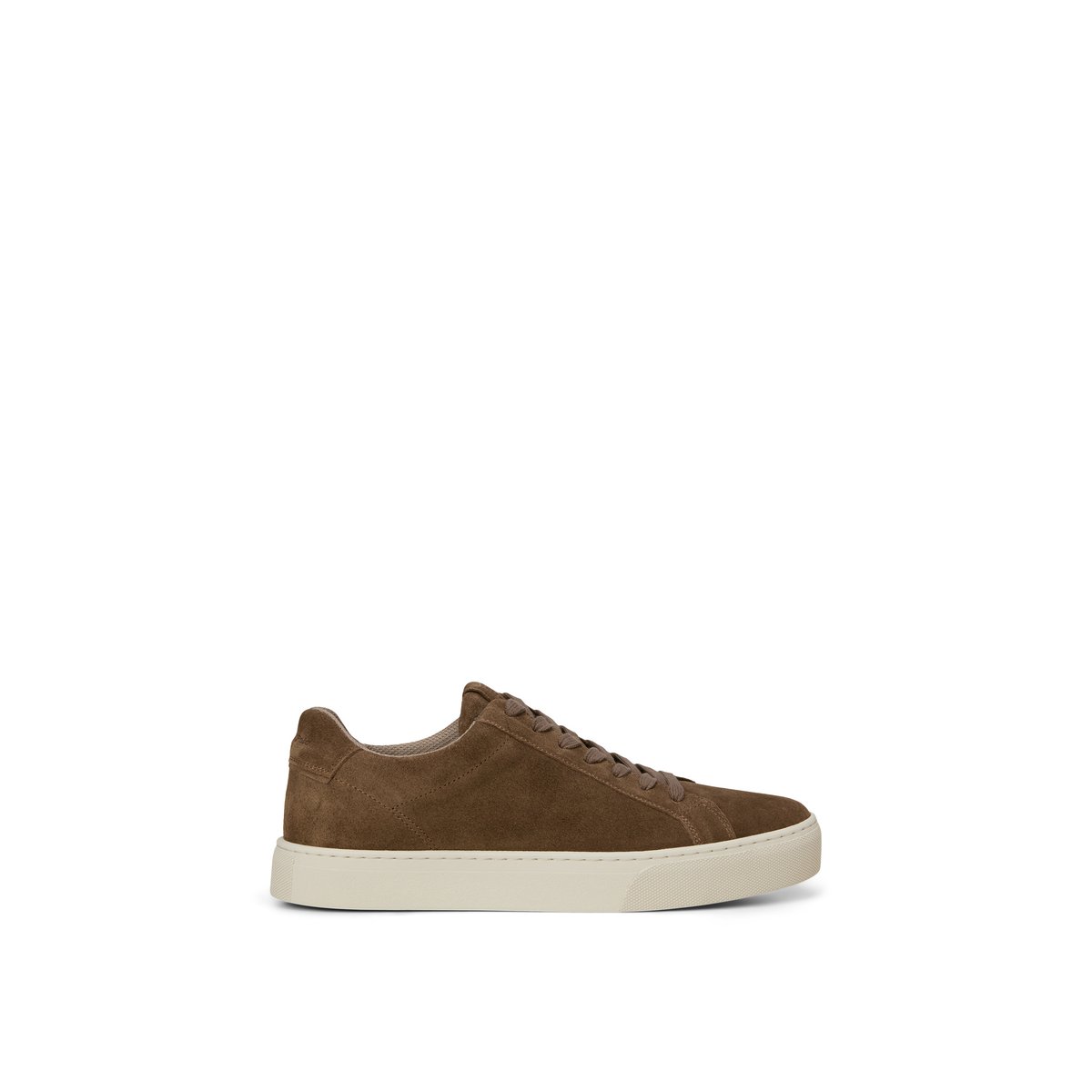 Baskets à semelles Cupsohlen, modèle Agar en cuir velours souple marron, MARC O'POLO