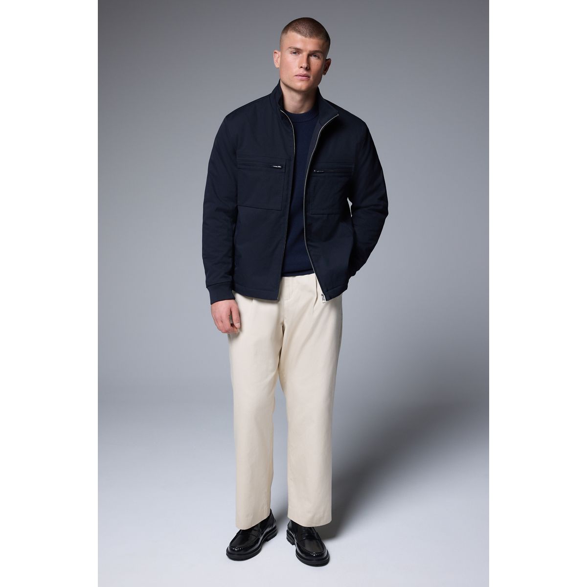 Veste utility matelassée déperlante bleu marine, NEXT