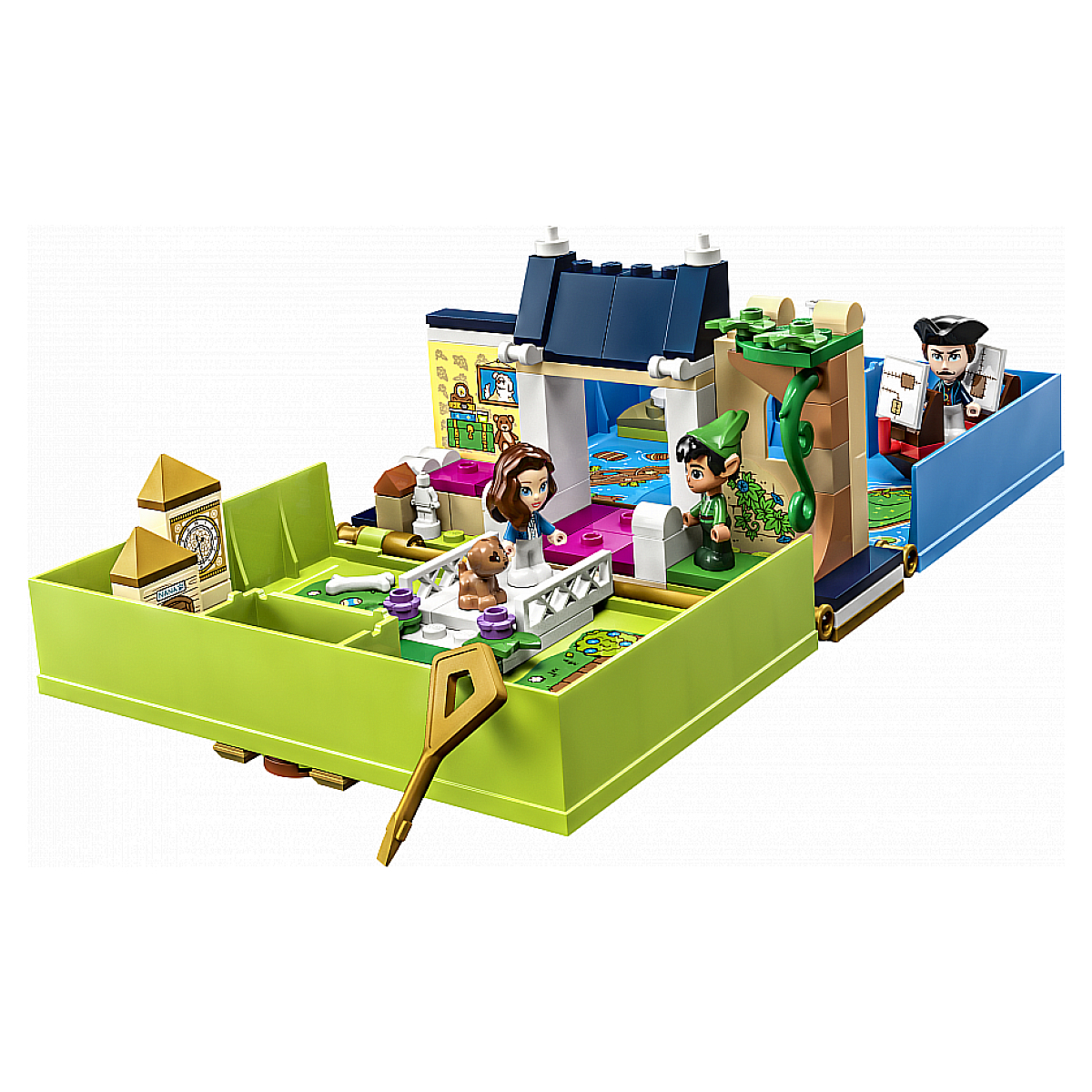 Disney Les aventures de Peter Pan et Wendy dans un livre de contes multicolore, LEGO