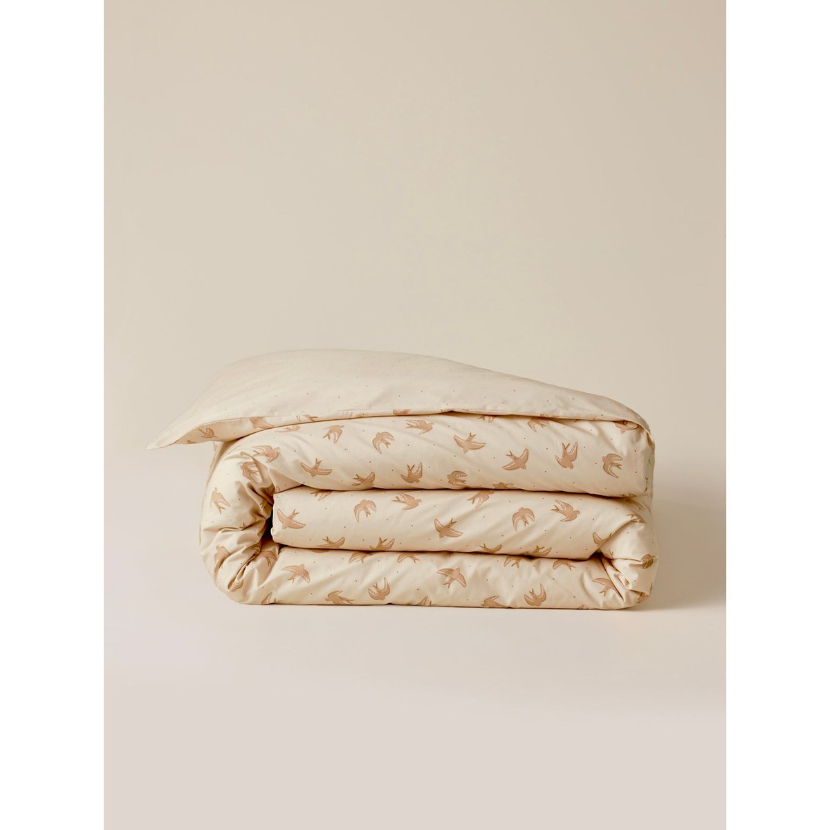 Housse de couette percale de coton "Anna" nude, CYRILLUS