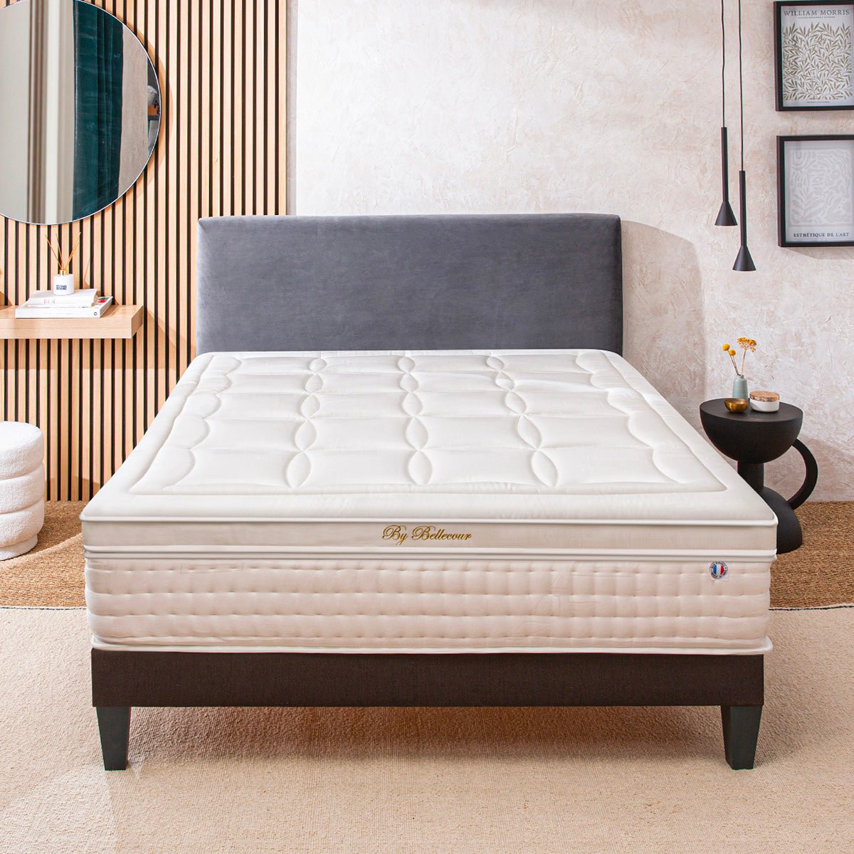 Matelas Mousse Empereur 90x190 cm Accueil Mémoire de forme blanc, BELLECOUR