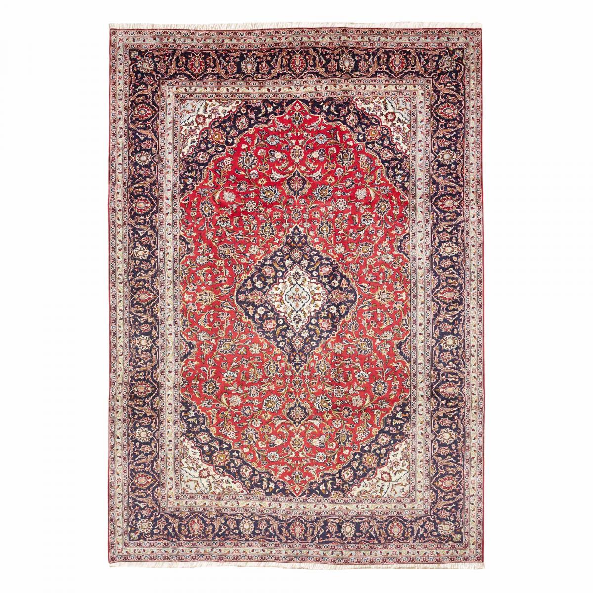 Tapis d'orient au motif oriental, noué à la main en laine, ARDAKAN 9 rouge, beige, bleu, UN AMOUR DE TAPIS