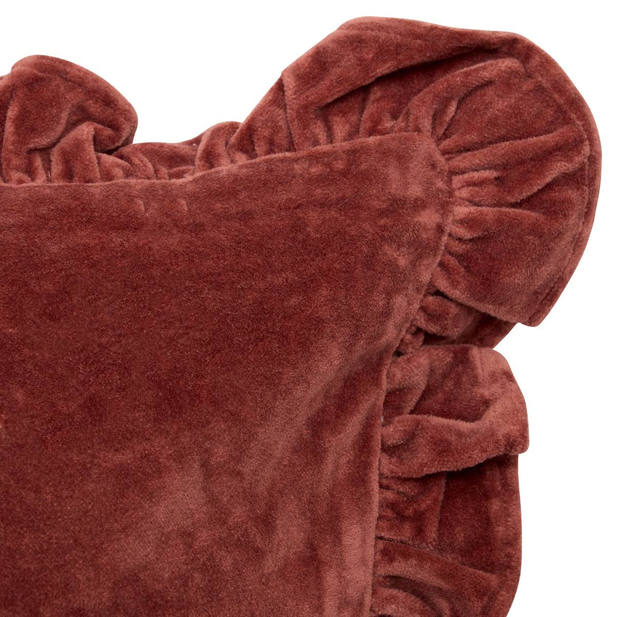 Coussin rectangulaire MONA rouge grenat, ATMOSPHERA