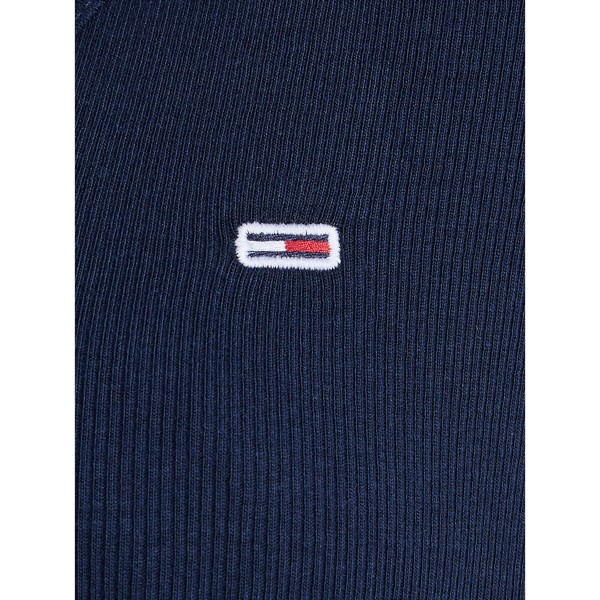 T-shirt col V, logoté bleu nuit, TOMMY JEANS