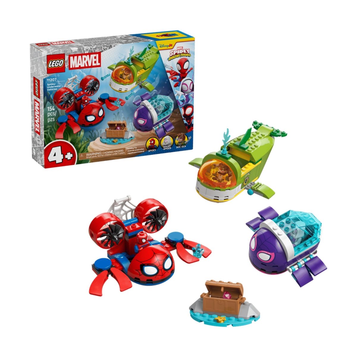 LEGO Marvel - Spidey : les véhicules sous-marins - 11207 multicolore, LEGO