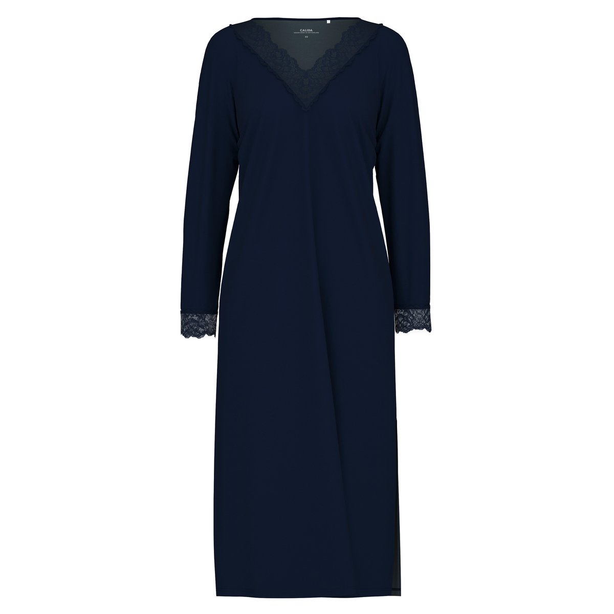 Chemise de nuit à manches longues manches longues Modal ELEGANT DREAMS bleu lapis foncé, CALIDA