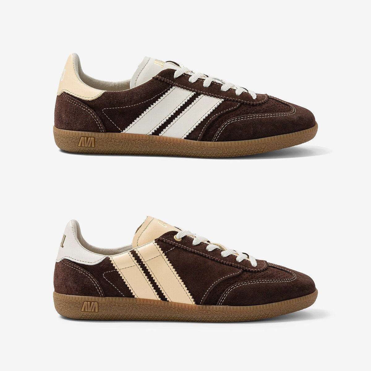 Baskets en cuir suédé Pulse marron, CAVAL