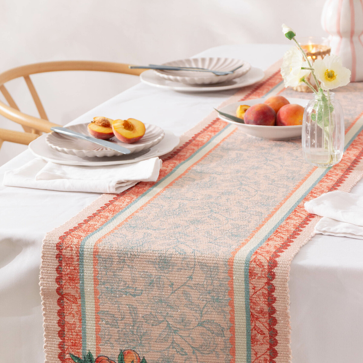 Anemone Peaches Indoor/Outdoor Table Runner multi-coloured, FURN.