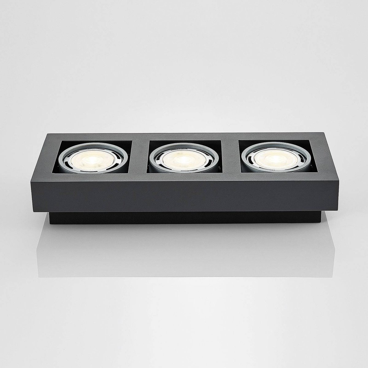 Plafonnier en aluminium moderne, Ronka gris foncé, ARCCHIO