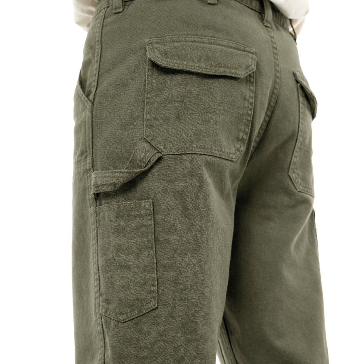 Pantalon coton canvas WORK vert kaki, VON DUTCH
