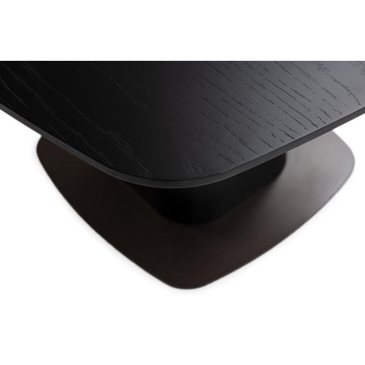 Table à manger carrée NOA 120 cm placage chêne noir, BOBOCHIC