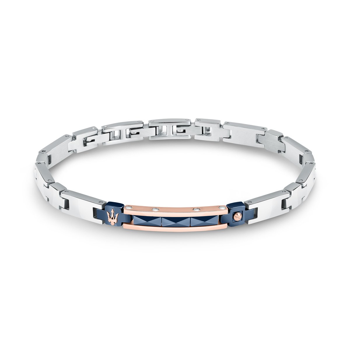 Bracelet CERAMIC blue,rose gold, MASERATI