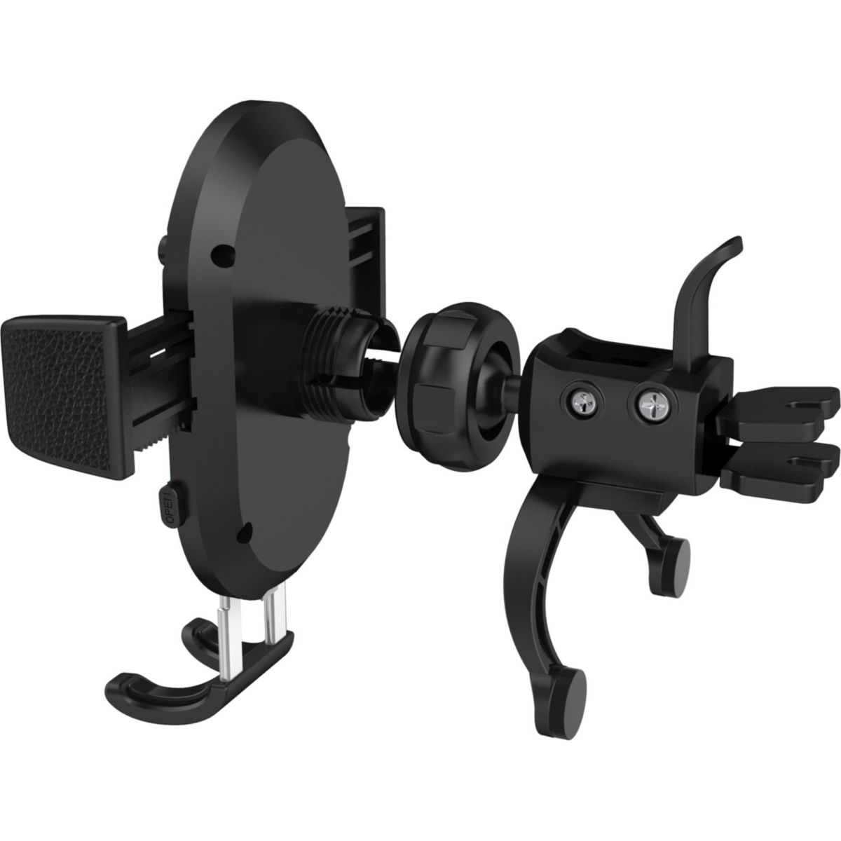 Support smartphone Voiture Chargeur à induction 3 en 1 noir, ESSENTIEL B
