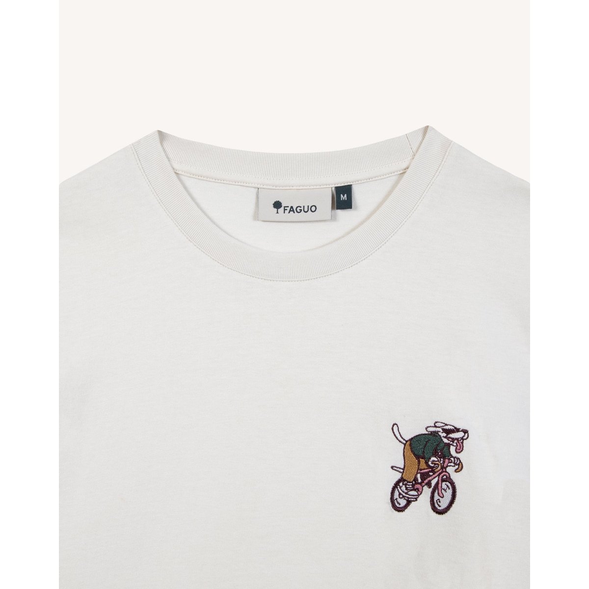 T-shirt en maille écru, FAGUO