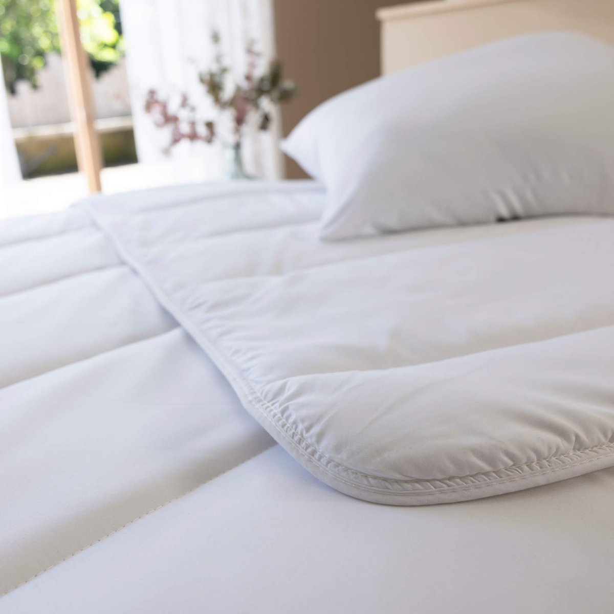 Pack couette été et oreiller moelleux blanc, TERRE DE NUIT