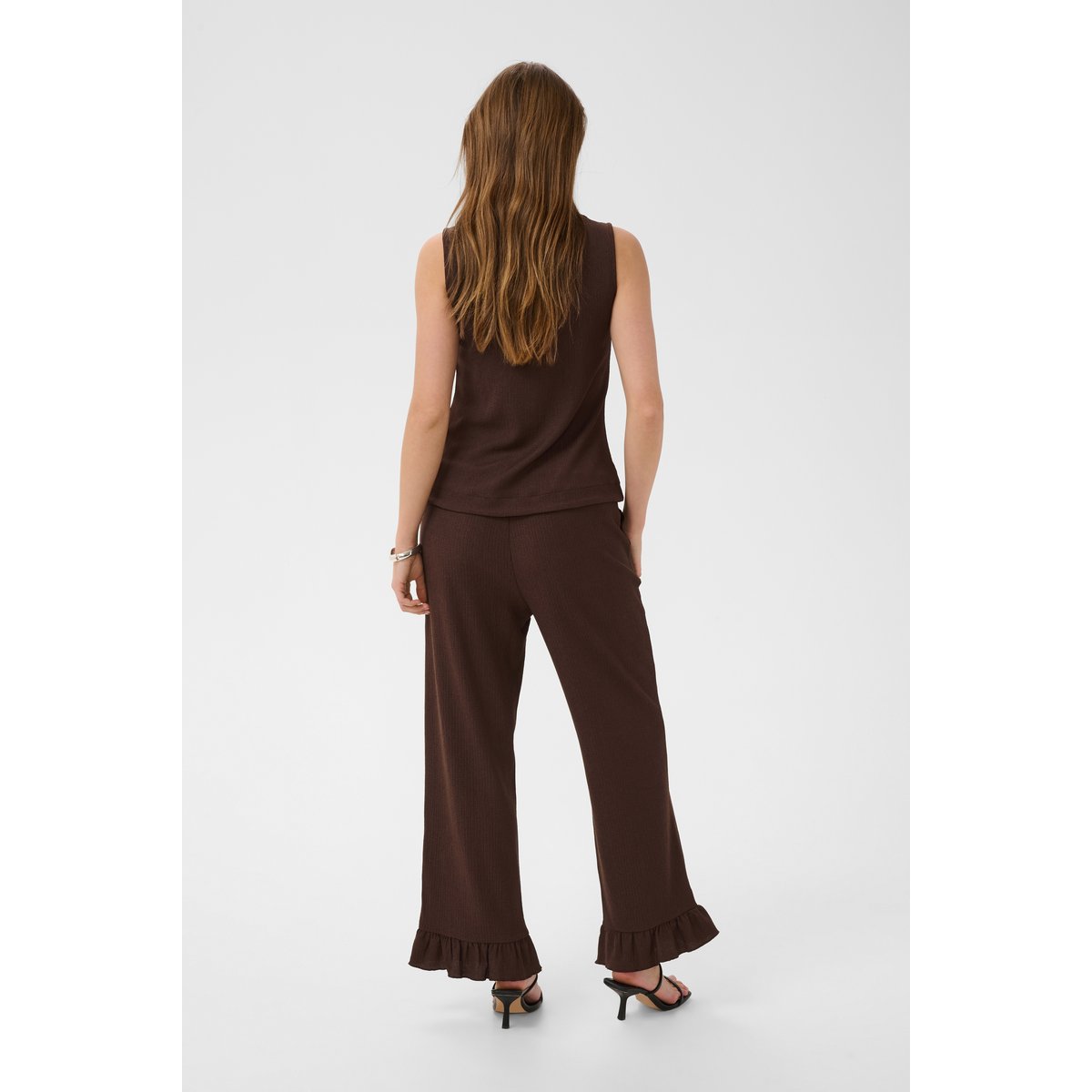 Blouse sans manches marron coffeebean, KAFFE