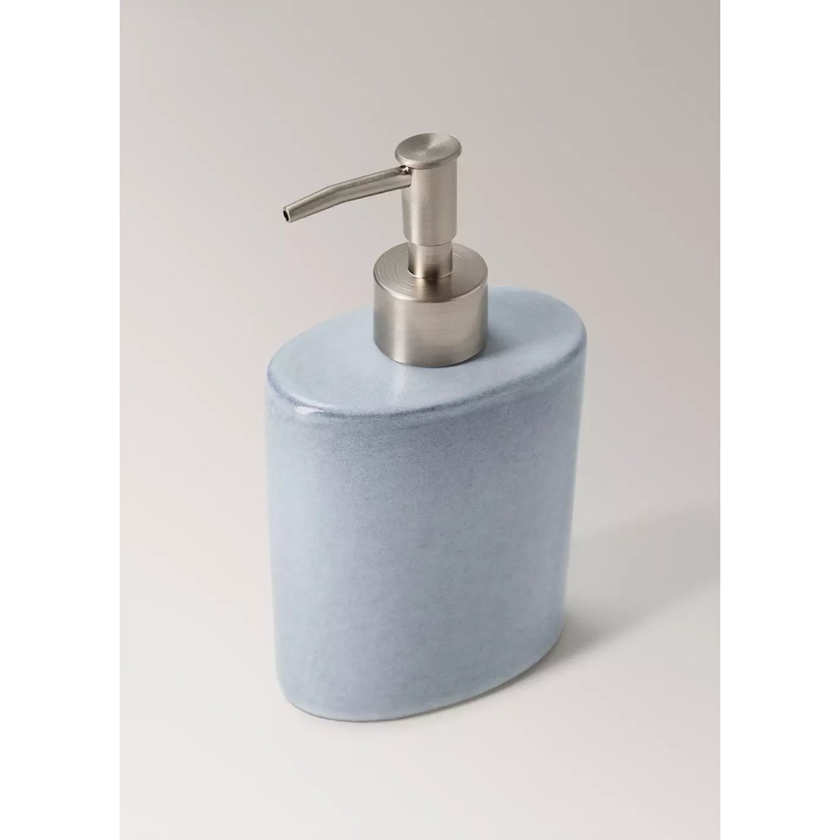 Distributeur de savon ovale en céramique bleu ciel, MANGO HOME