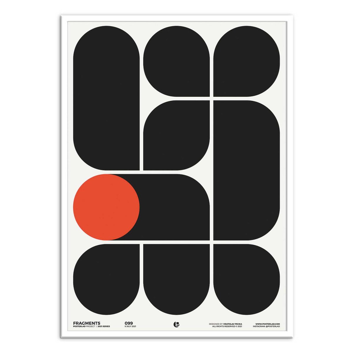 Affiche d'art - Fragments - Posterlad couleur unique, WALL EDITIONS