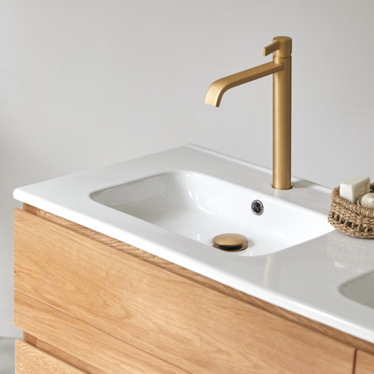 Meuble Salle De Bain en Chêne massif, EASY naturel, TIKAMOON
