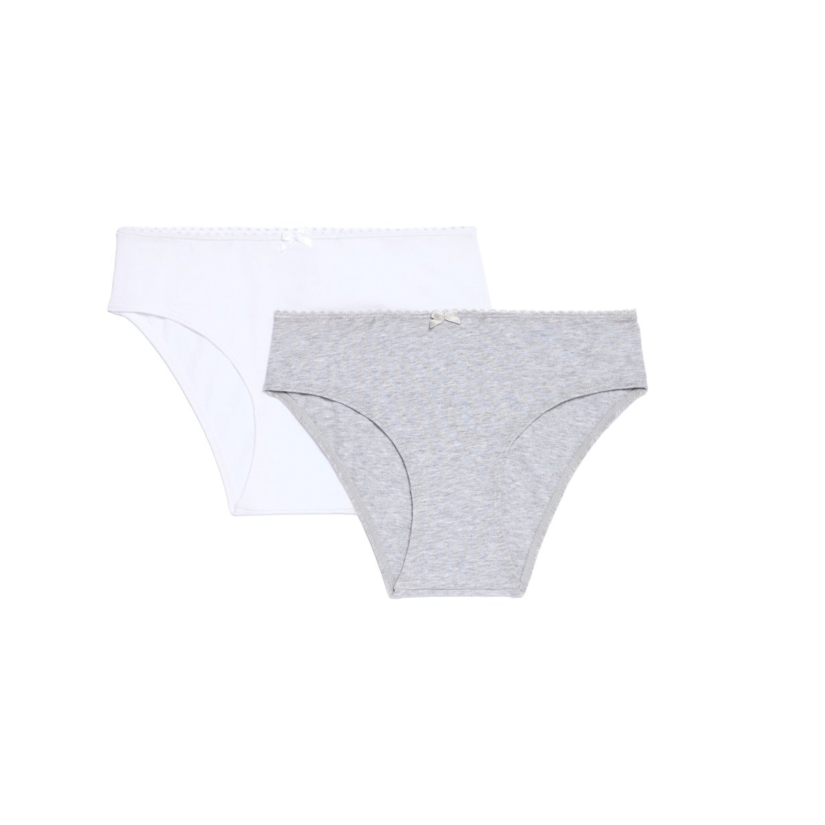 Lot de 2 culottes ados en coton TWEENIZ gris, UNDIZ