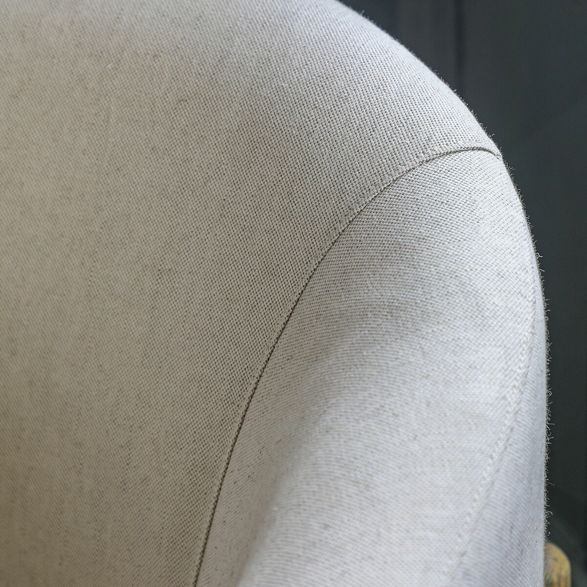 Thorpes Rounded Linen Tub Armchair with Oak Legs natural, ÉDITÉ