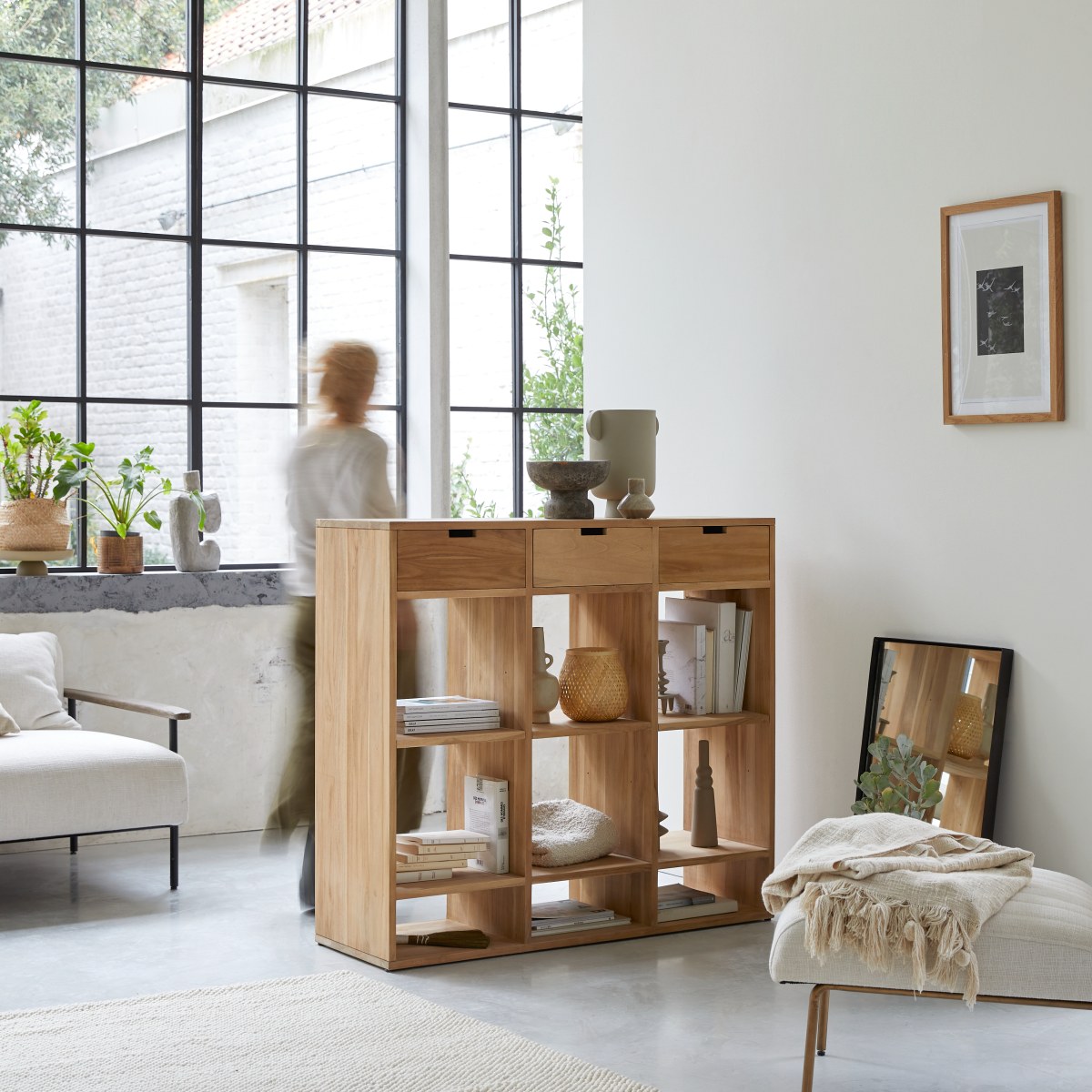 Console en Teck massif, MIHO naturel, TIKAMOON
