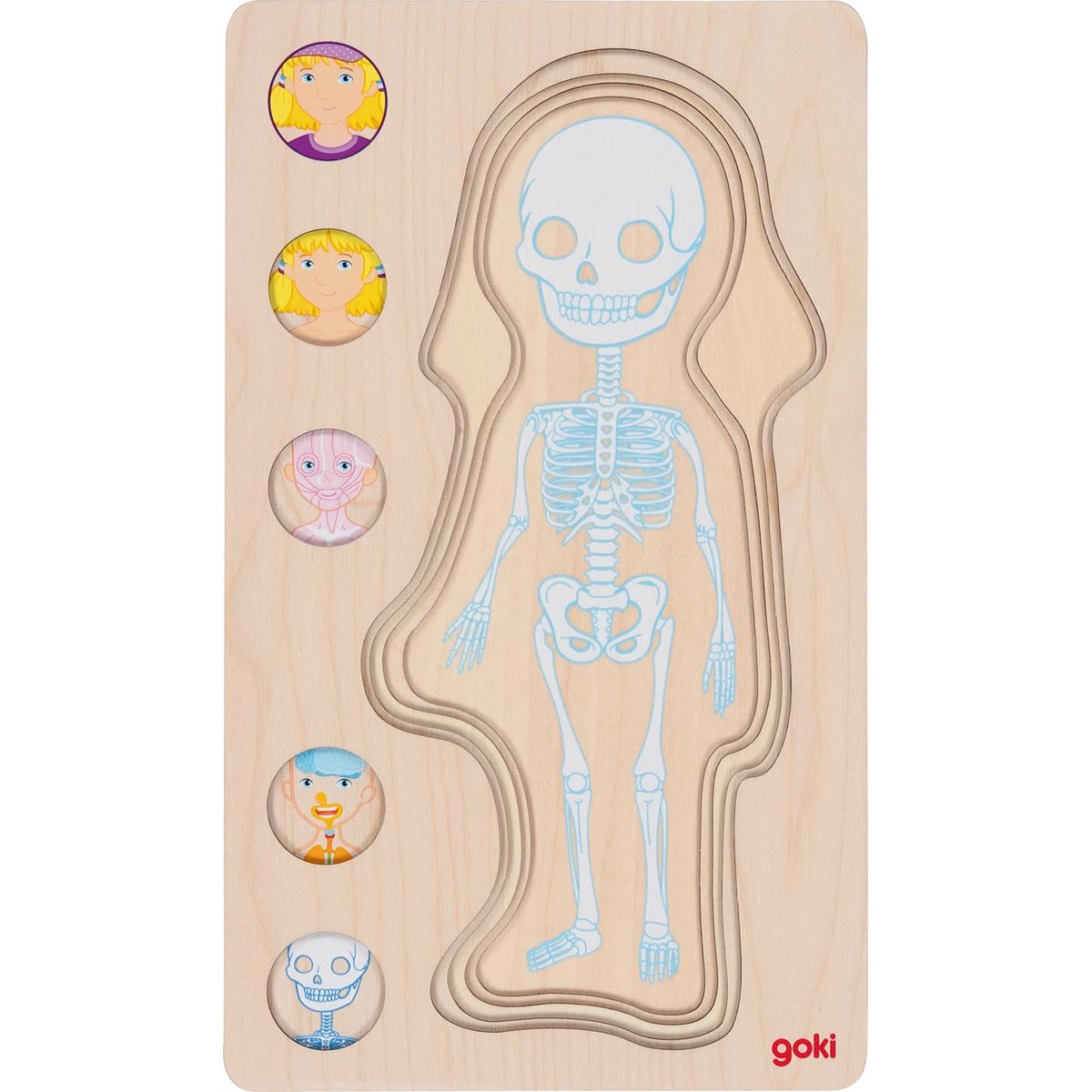 Puzzle corps humain, fille beige, GOKI
